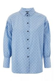 Chambray Star Printed Shirt at Topshop